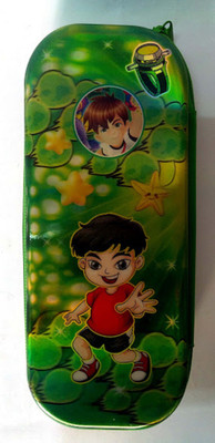 

Must Visit 1 CARTOON CHARTER POUCH Art Artificial Leather Pencil Box(Set of 1, Green)