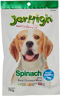 

Jer High Dog Treat Pet Care Spinach Dog Treat(70 g, Pack of 3)