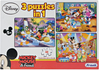 

Frank Mickey Mouse and Friends 3 in 1 Puzzle(48 Pieces)