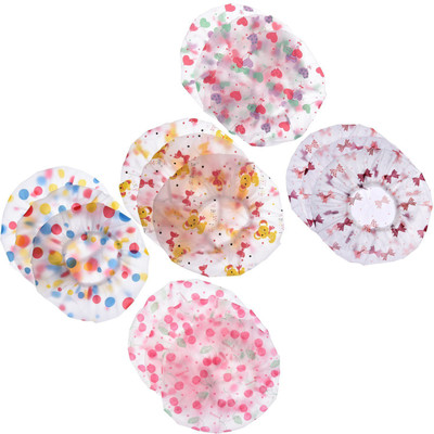 

Sukot 15 PCs Reusable Waterproof Women Bathroom Hair Cap Shower Cap Hair Spa Shampoo Hat