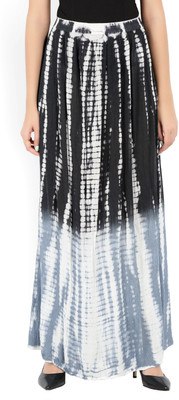 FOREVER 21 Printed Women Gathered Dark Blue Skirt