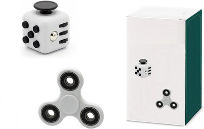 

VibeX ™ ROYALS COMBO of Fidget Spinner & Cube Toy Stress Reducer(Multicolor)