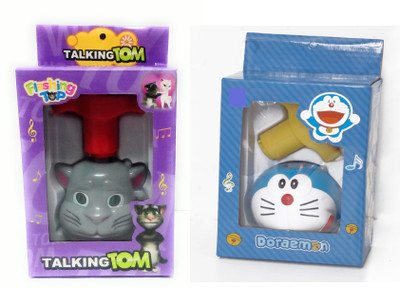 

DINAARKAN COMBO OF TOMCAT & DORAEMON LASER SPINNING TOP WITH INFRARED LIGHTS AND MUSIC(Grey, Blue)