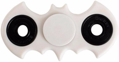 VibeX ™ Bat Shaped Fidget Spinner - Looks just like Batman Steel Bearings(White)