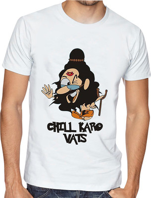 Casotec Printed Men Round Neck Multicolor T-Shirt