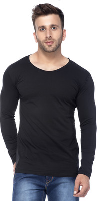 

Tinted Solid Men's Turtle Neck Black T-Shirt