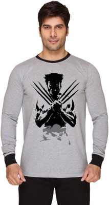 

SayItLoud Printed Men' Round Neck Grey T-Shirt
