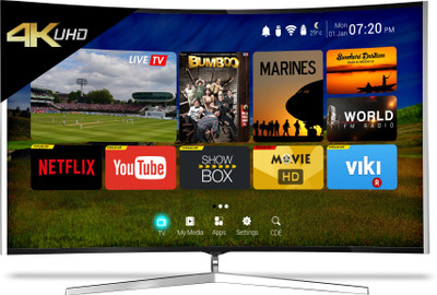 CloudWalker 165cm (65 inch) Ultra HD (4K) Curved LED Smart TV(CLOUD TV 65SU-C)