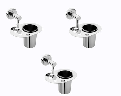 

handy thoothbrush holder 3pcs Stainless Steel Toothbrush Holder(Silver, Wall Mount)