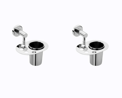 

handy thoothbrush holder 2pcs Stainless Steel Toothbrush Holder(Silver, Wall Mount)