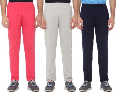 SHAUN Solid Men Dark Blue, Pink, Grey Track Pants