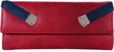 

Fantosy Women Casual Red Artificial Leather Wrist Wallet(3 Card Slots)