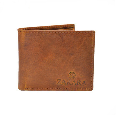 

Zakara Men Brown Genuine Leather Wallet(2 Card Slots)