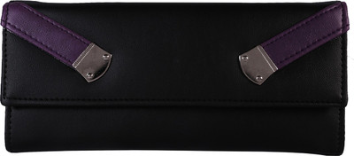 

Fantosy Women Casual Black Artificial Leather Wrist Wallet(3 Card Slots)