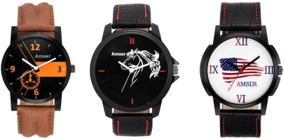 AMSER New Set Of 3 Watch  - For Men   Watches  (Amser)