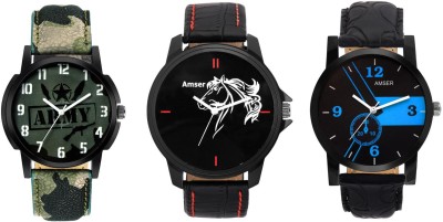 AMSER Set Of Three Combo Watch  - For Men   Watches  (Amser)