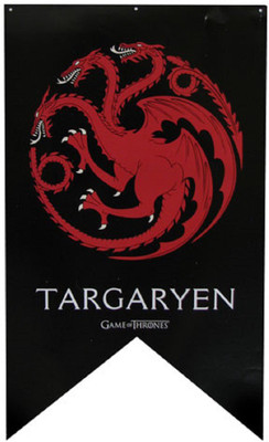 

Game of Thrones House Targaryen Sigil Cloth Banner - 30x50 Inches [Officially Licensed, Wizplex](Multicolor)