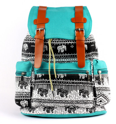 

ramposh Women Canvas Printed Backpack 15 L Backpack(Blue)