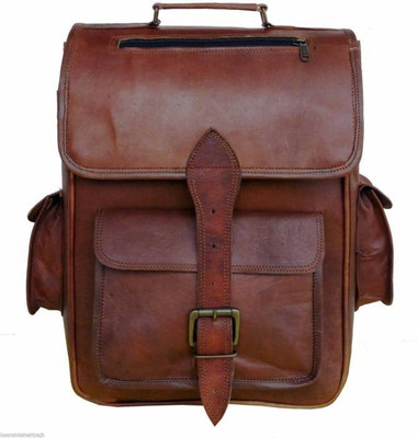 

CraftShades handmade leather backpack 10 L Laptop Backpack(Brown)