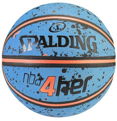 

SPALDING 4Her Splash Basketball - Size: (Pack of 1, Multicolor, Sky blue;peach