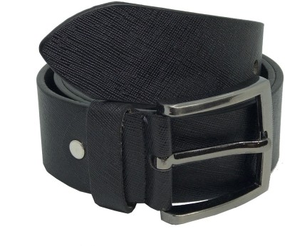 JL Collections Men Casual Black Genuine Leather Belt
