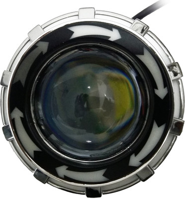 

Pivalo Projector Lamp High Intensity Led Headlight Stylish Dual Ring COB LED Inside Double Angel's eye Ring (Yellow & Blue) - Universal fitting suits for All Bikes And Cars Projector Lens