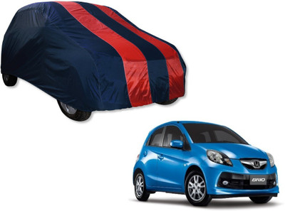 MOCKHE Car Cover For Honda Brio (Without Mirror Pockets)(Blue, Red)