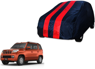 MOCKHE Car Cover For Mahindra TUV300 (Without Mirror Pockets)(Blue, Red)