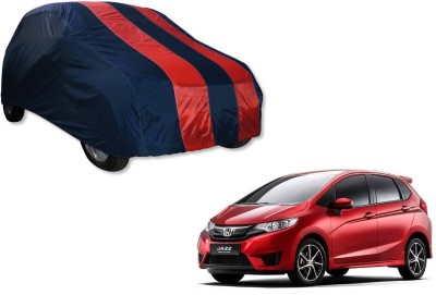 MOCKHE Car Cover For Honda Jazz (Without Mirror Pockets)(Blue, Red)