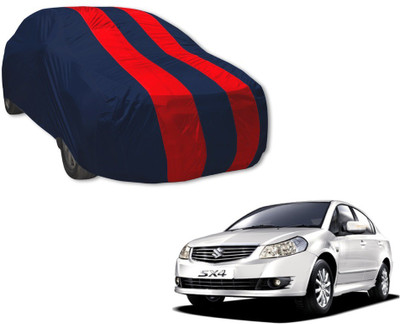 MOCKHE Car Cover For Maruti Suzuki SX4 (Without Mirror Pockets)(Blue, Red)