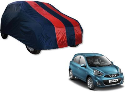 MOCKHE Car Cover For Nissan Micra (Without Mirror Pockets)(Blue, Red)