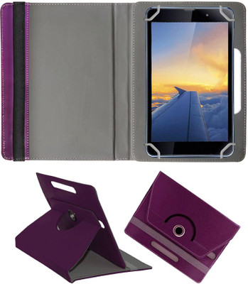 Fastway Book Cover for iBall Slide Wings 8 inch Designer Rotating Case(Purple, Cases with Holder, Pack of: 1)
