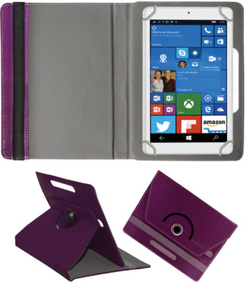 Fastway Book Cover for Alcatel OneTouch Pixi 3 Tablet Designer Rotating Case(Purple, Cases with Holder, Pack of: 1)