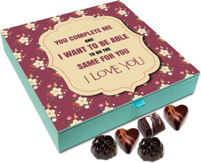 

Chocholik Gift Box - You Complete Me I Love You Chocolate Box - 9pc Truffles(108 g)