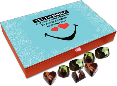 

Chocholik Gift Box - You Have To Be Amazing To Change My Status From Single Chocolate Box - 12pc Truffles(144 g)