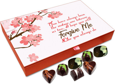 

Chocholik Gift Box - Forgive Me Like You Always Do Chocolate Box - 12pc Truffles(144 g)
