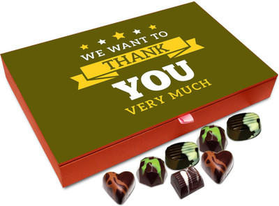 

Chocholik Gift Box - We Want To Thank You Very Much Chocolate Box - 12pc Truffles(144 g)