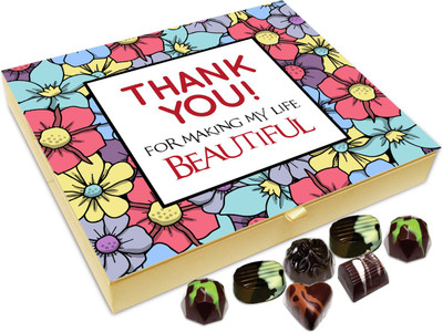 

Chocholik Gift Box - Thank You For Making MY Life Beautiful Chocolate Box - 20pc Truffles(240 g)