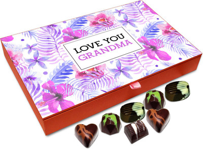 

Chocholik Gift Box - Love You Too Much Grandma Chocolate Box - 12pc Truffles(144 g)
