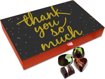 

Chocholik Gift Box - Thank You So Much For Helping Me In Tough Times Chocolate Box - 12pc Truffles(144 g)