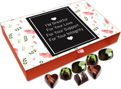 

Chocholik Gift Box - I Am Grateful For Your Love Chocolate Box - 12pc Truffles(144 g)