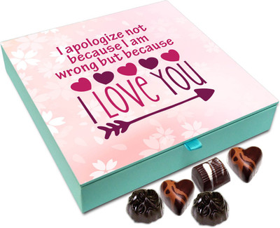 

Chocholik Gift Box - I Apologize Because I Love You Chocolate Box - 9pc Truffles(108 g)