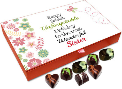 

Chocholik Gift Box - Happy Sweet Unforgettable Birthday Chocolate Box - 12pc Truffles(144 g)
