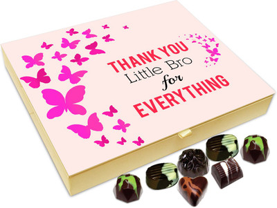 

Chocholik Gift Box - Thank You Little Bro For Everything Chocolate Box - 20pc Truffles(240 g)