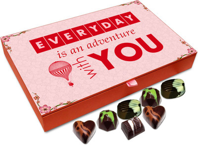 

Chocholik Gift Box - Everyday Is An Adventure With You Chocolate Box - 12pc Truffles(144 g)