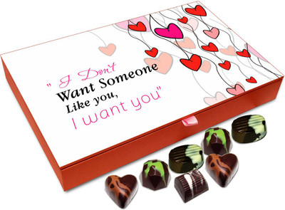 Chocholik Gift Box - I Don't Want Someone Like You I want You Chocolate Box - 12pc Truffles(144 g)