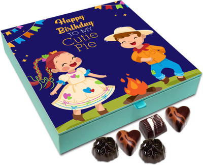 

Chocholik Gift Box - Happy Birthday Cutie Pie Little Sister Chocolate Box - 9pc Truffles(108 g)