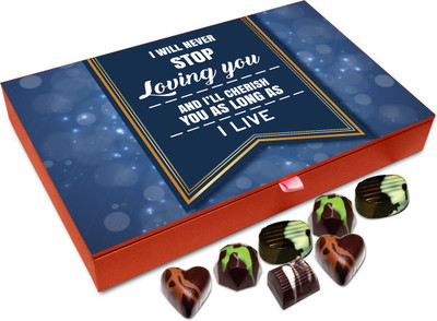 

Chocholik Gift Box - I Will Never Stop Loving You Chocolate Box - 12pc Truffles(144 g)