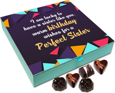 

Chocholik Gift Box - Happy Birthday To My Great Sister Chocolate Box - 9pc Truffles(108 g)