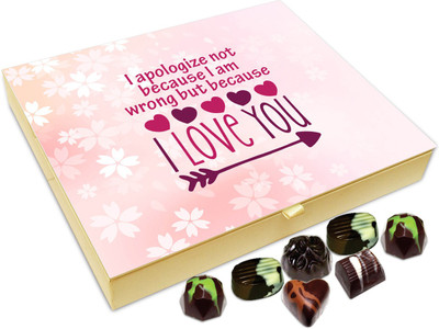 

Chocholik Gift Box - I Apologize Because I Love You Chocolate Box - 20pc Truffles(240 g)